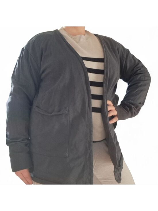 louve Sweaters - 🇨🇦 Louve Organic Cotton Open Cardigan Made in Quebec | Size Large | Ethical